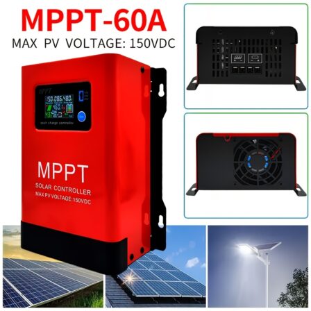 Controlador de Carga Solar MPPT 60A con Tecnología MPPT