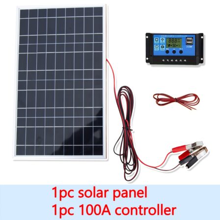 Panel Solar HOTU con Controlador de Carga de 100A