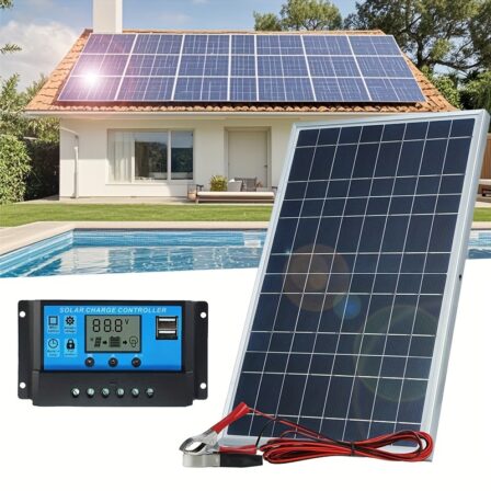 Kit de Panel Solar para Hogar con Controlador Desmontable Opcional