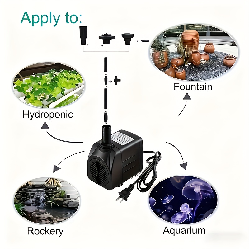 1pc Bomba Sumergible de 10W con Cabeza de Fuente - Bajo Voltaje (110-120V) - Imagen 2