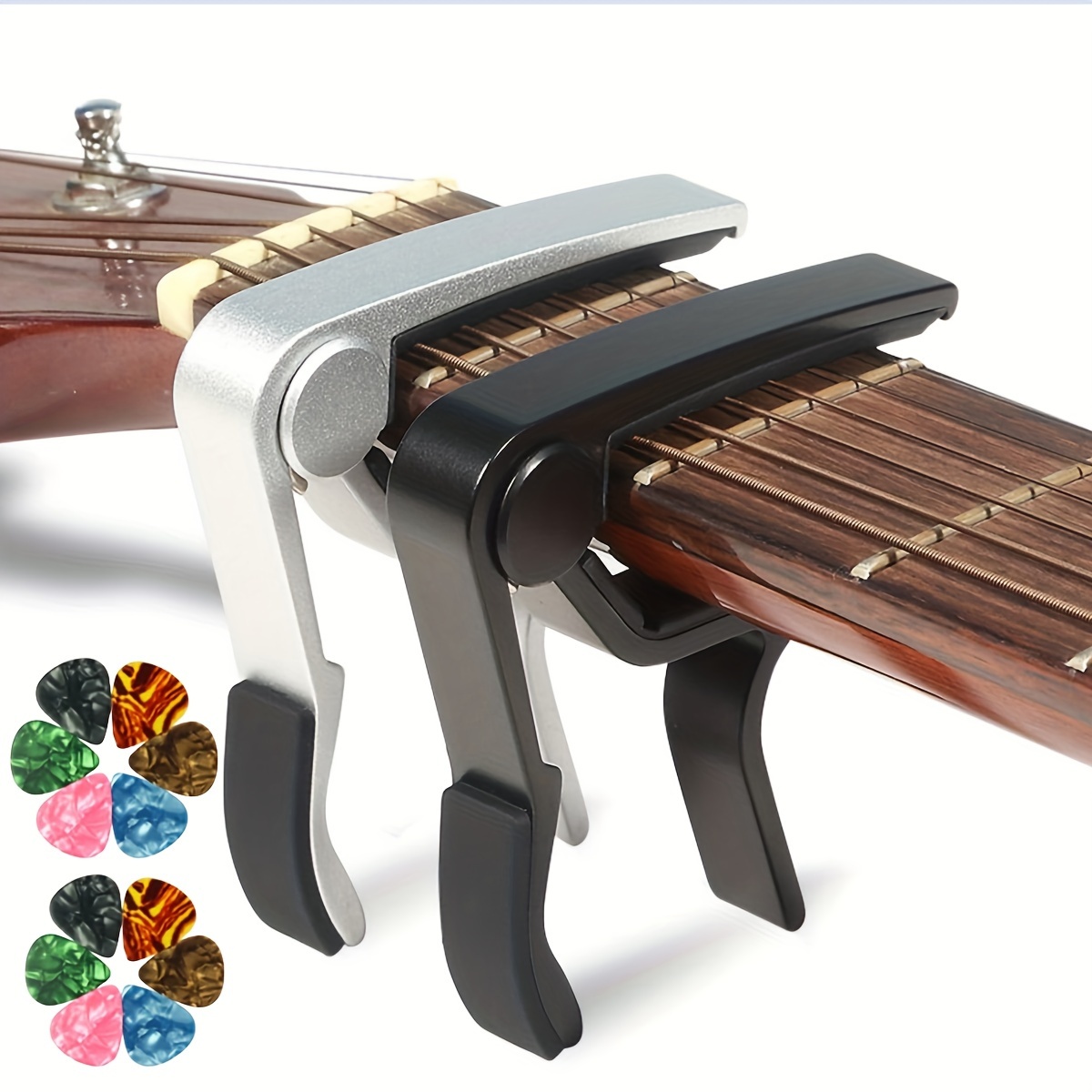 Capo de Guitarra en Negro y Plata - Imagen 9