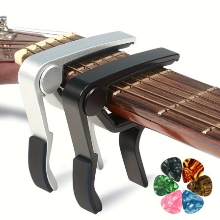 Capo de Guitarra en Negro y Plata