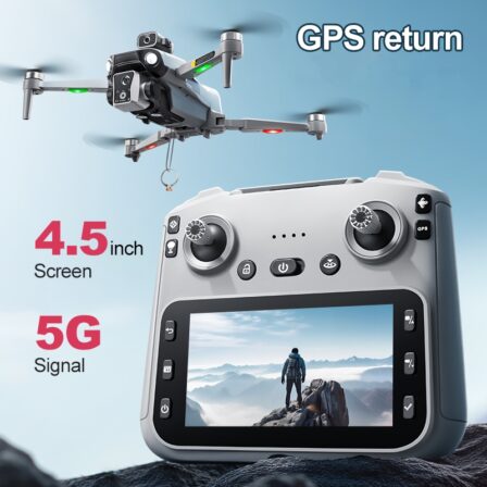 Drone Profesional K19MAX: Control Remoto con Pantalla de 11.43cm, Retorno a Casa GPS,